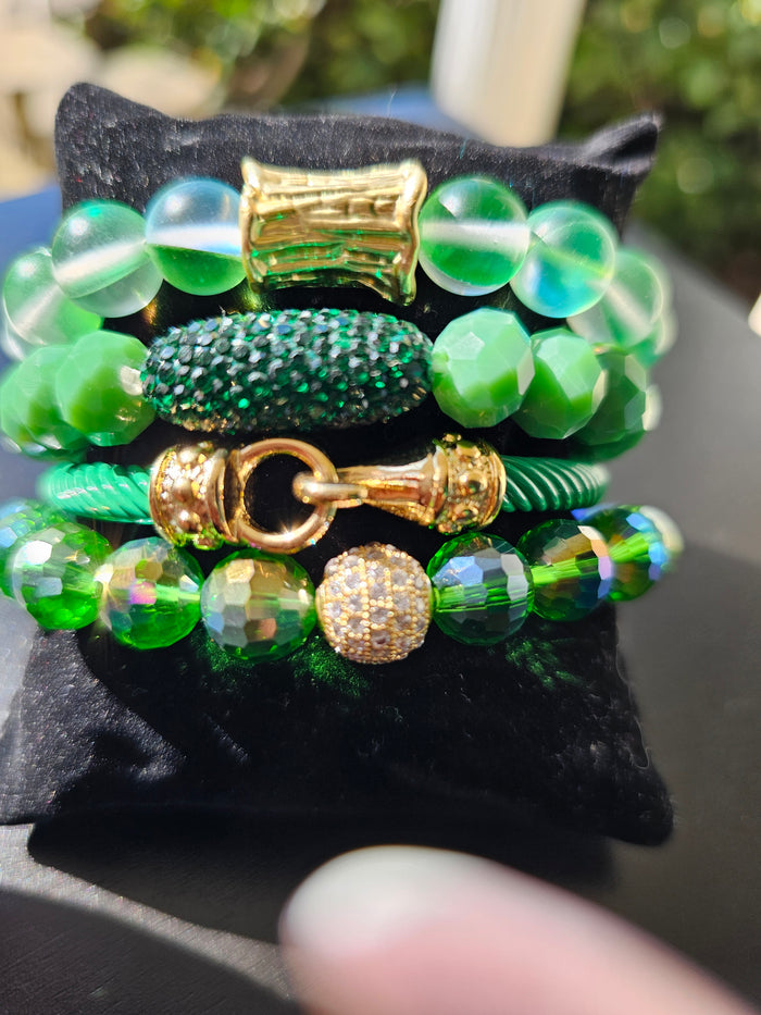 Emerald Green Marlyn Statement Stack