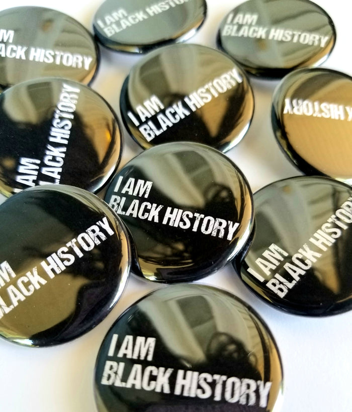 I AM Black History 1 in Button