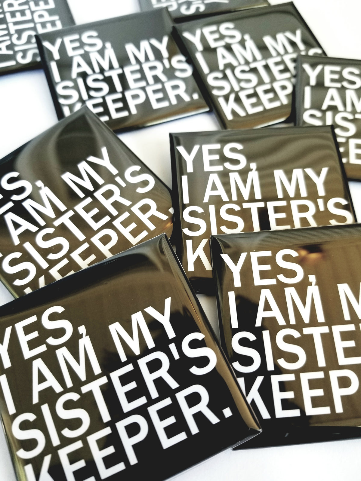 Sister's Keeper Square Button (2in)