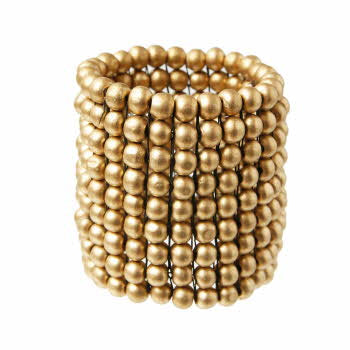 Nanna Wooden Pearl Bracelet (Gold or Black)